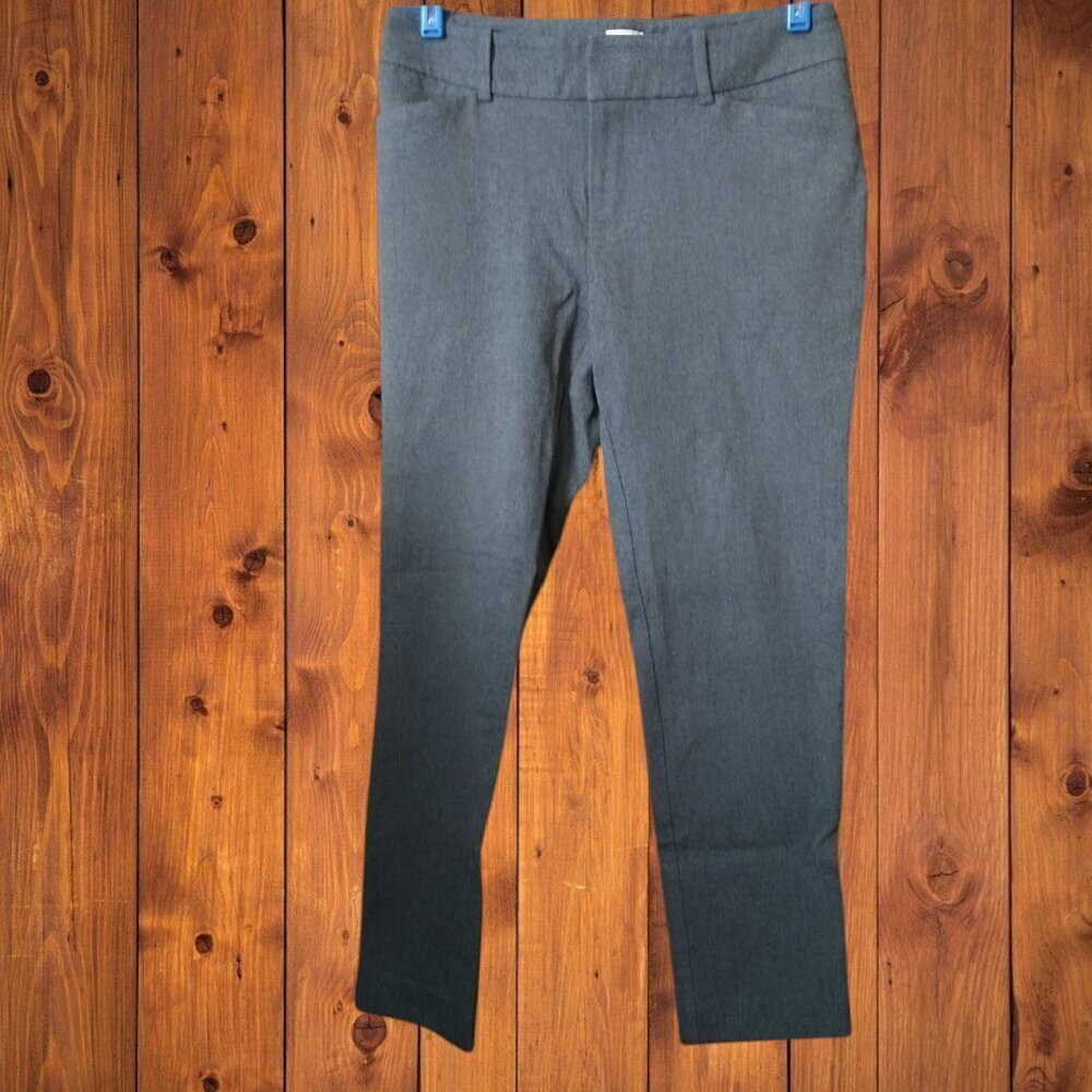 A New Day Size 4 Gray Stretch Classic Ankle Dress Pants Trousers Office
